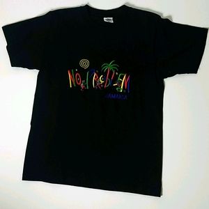 Tropix black short sleeve embroidered Jamaica shir